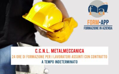C.C.N.L. Metalmeccanica: formazione per i lavoratori a tempo indeterminato