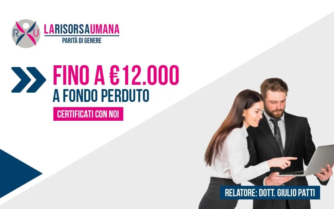 Fino a €12.000 a fondo perduto per la Certificazione Parità di Genere in Emilia Romagna